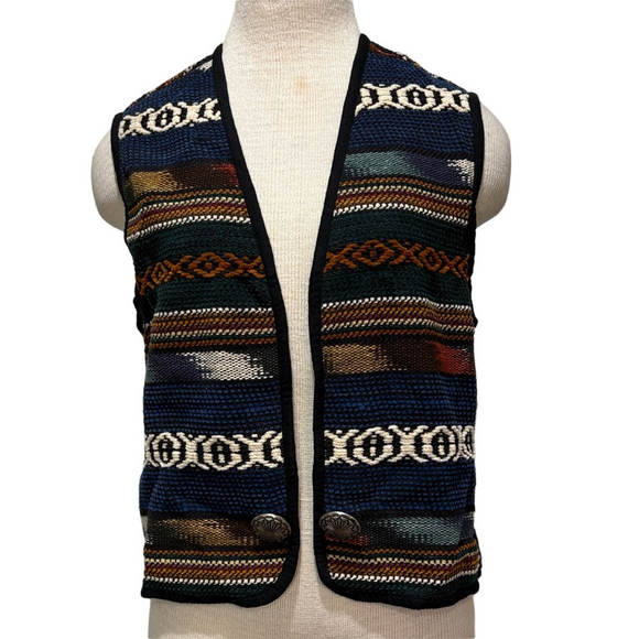 Neo Nostalgia Jackets & Blazers - Neo Nostalgia sz L western southwestern woven open front vest